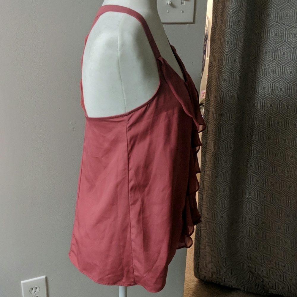 Flowy Ruffled Pink Blouse - Picture 3 of 4